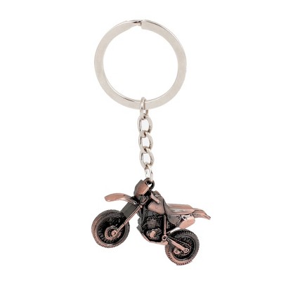 Unique Bargains Metal Motorcycle Design Pendant Keychain Copper Color