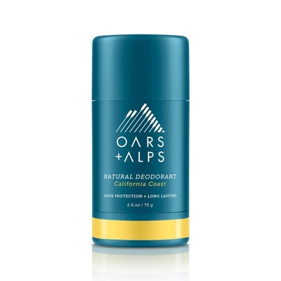 Oars + Alps Men's Aluminum-Free Natural Deodorant - California Coast- 2.6oz