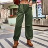 Coolmee Women's Parachute Pants Baggy Wide Leg Track Pants Elastic Waist Jogger Sweatpants Hiking Pants Trousers - 4 of 4