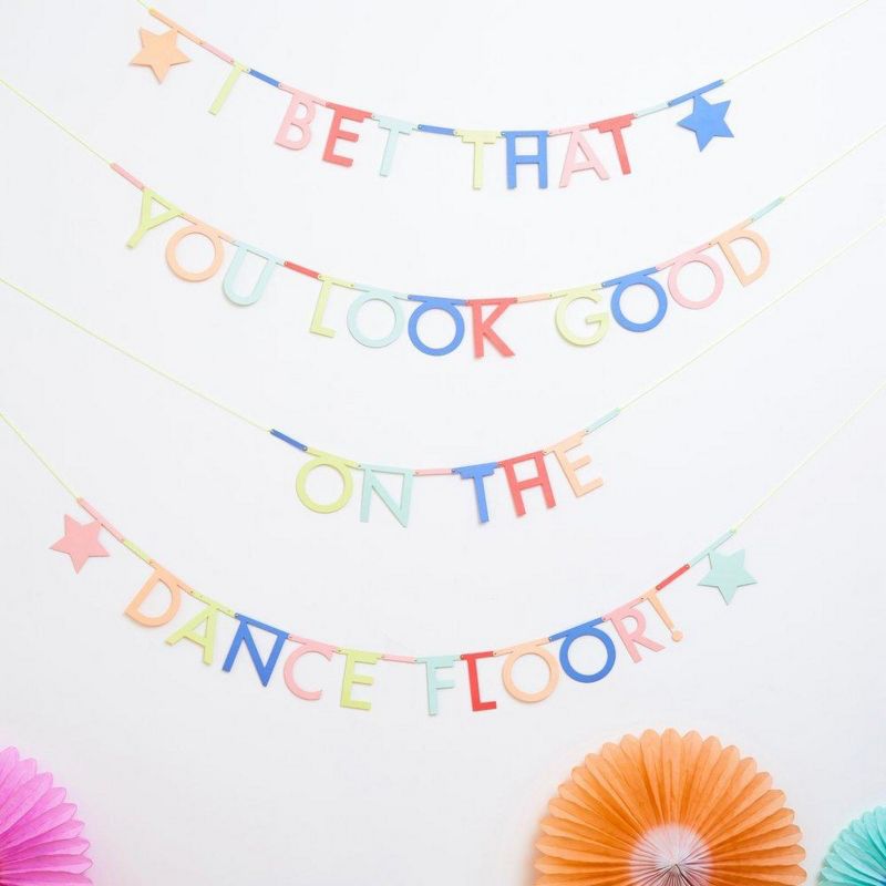 Meri Meri Neon Letter Garland Kit (12' with excess cord - Pack of 1), 5 of 6