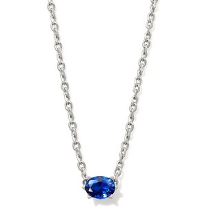 Elegant Cailin Pendant Necklace Stylish Jewelry for Women RHODIUM - BLUE CRYSTAL - 1 of 4