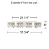 Possini Euro Design Hanging Crystal Modern Wall Light Chrome Hardwire 33 3/4" 4-Light Fixture for Bedroom Bathroom Vanity Reading Living Room Hallway - 4 of 4