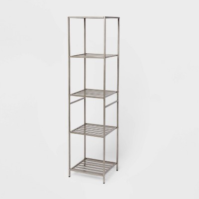 19.75 Floating Glass Bathroom Wall Shelf Chrome - Danya B. : Target