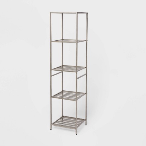 Mdesign Steel/plastic 2-tier Freestanding Bathroom Organizer Shelf, Light  Gray : Target