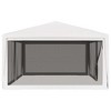 vidaXL Party Tent with 4 Mesh Sidewalls 13.1'x19.7' White - 4 of 4