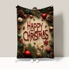 Cozy Christmas Flannel Blanket - Soft Warm All-Season Bedspread with Festive Holiday, Contemporary Bedspread for Sofa, Bed, Travel & Camping - 4 of 4