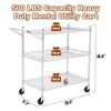 PioneerWorks PioneerWorks Commercial Grade Utility Cart  Wire Rolling Cart with Handle Bar, Alloy Steel Food Storage Trolley, Low Handle - 2 of 4