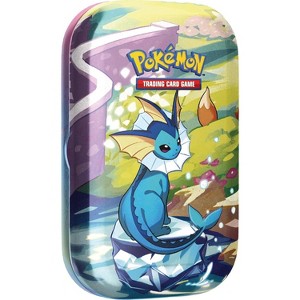 Pokemon TCG: Scarlet & Violet —Prismatic Evolutions Mini Tin - Vaporeon (2 Booster Packs & 1 Coin) - 1 of 4