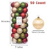 Every Day is Christmas Round 50ct 2.24"/57mm Shatterproof Christmas Tree Ornaments Set, Christmas Tree Balls Decoration - 2 of 4