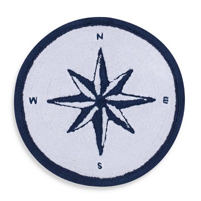 Cape Island Round Rug Navy - City Scene