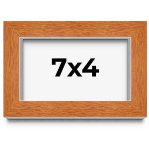 PosterPalooza | Photo Size Modernist Brown Picture Frame - UV Acrylic, Foam Board Backing, Hanging Hardware - 1 of 4