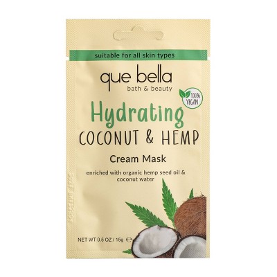 Que Bella Hydrating Coconut & Hemp Cream Mask - 0.5oz