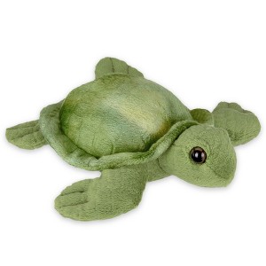 Bearington Lil' Shelton Green Plush Sea Turtle Stuffed Animal, 7 Inches - 1 of 4