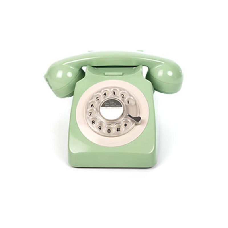 GPO Retro GPO746RMT 746 Desktop Rotary Dial Telephone - Mint Green, 1 of 7