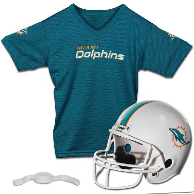 Miami Dolphins Uniform Set - Youth - NFL Jersey & Helmet for Kids