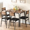 Jojoka Dining Table Set for 4, Dining Room Table Set with Dual Tube Metal Leg & MDF Board - 4 of 4