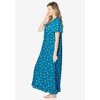 Dreams & Co. Plus Size Petite Long Floral Print Cotton Gown - 4 of 4