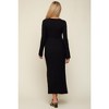 PinkBlush Black Ribbed Maternity Knit Maxi Dress - 4 of 4
