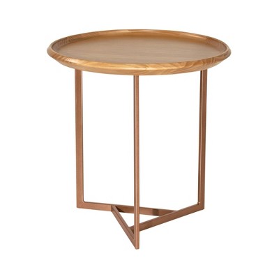 Knickerbocker Round End Table Cinnamon - Manhattan Comfort