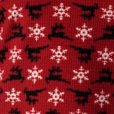 red snowflake reindeer