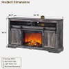SinCiDo Farmhouse Electric Fireplace TV Stand for 70+ Inch TV, 34" Tall Entertainment Center w/Sliding Doors & Adjustable Shelves - 2 of 4