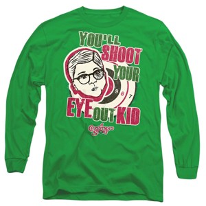 Men's A Christmas Story Youll Shoot Your Eye Out Long Sleeve T-Shirt - 1 of 4