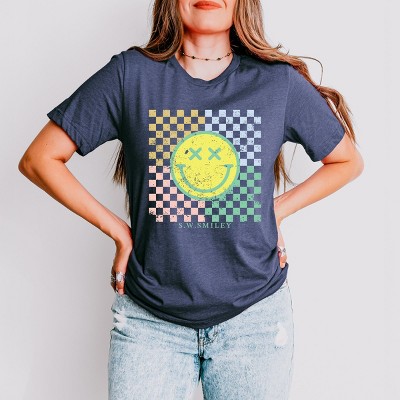 Simply Sage Market S.W.Smiley Four Square Smiley Face Short Sleeve Tee
