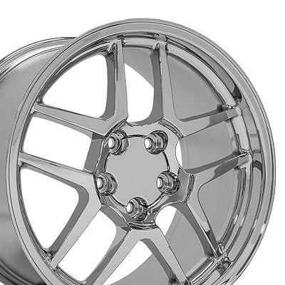 OE Wheels CV04 18 Inch Rim Fits Corvette C5 Z06 Style 5x120.65 18x10.5 Chrome - Hollander 5124 (1)