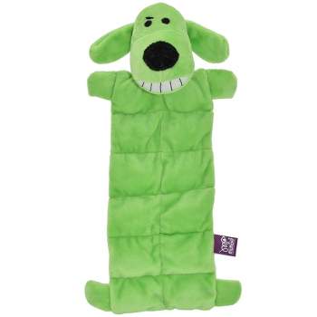 Multipet Loofa Squeaker Mat Dog Toy - Green - 12"