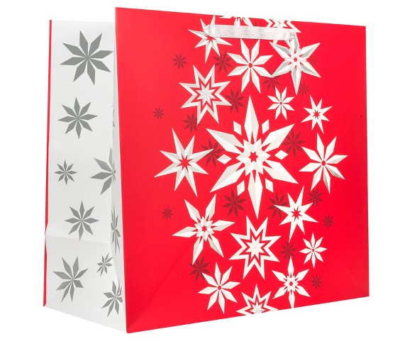 Snowflake Christmas Gift Bag Red - Wondershop&#153;