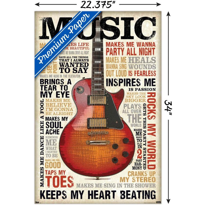 Trends International Music Inspires Me Unframed Wall Poster Prints, 3 of 7