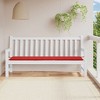 vidaXL Comfortable Outdoor Garden Bench Cushion 78.7"x19.7"x1.2" with Secure Ties, Made with Durable Oxford Fabric, in Bright Red Color - 2 of 4
