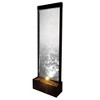 Alpine Corporation 72" Clear Glass Panel with Embossed Leaves Waterfall Fountain: Freestanding, Electric, Indoor/Outdoor Use - 4 of 4