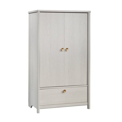 Dover Edge Armoire Glacier Oak - Sauder: Freestanding Dresser with Garment Rod & Adjustable Shelf