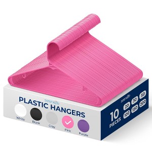 SereneLife Slim Plastic Hangers - 1 of 4