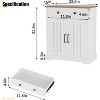 Modern Buffet Cabinet with 3 Doors & Drawers - Coffee Bar Storage for Kitchen, Dining Room or Bathroom - 2 of 4