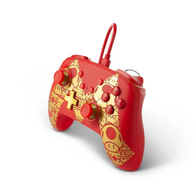 PowerA Enhanced Wired Controller for Nintendo Switch - Mario Golden M - Red, 4 of 14