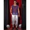 Lars Amadeus Men's Party Round Neck Sheer See Through Glitter Sleeveless Shining Tank Top - 2 of 4
