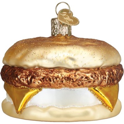 Old World Christmas Blown Glass Ornament for Christmas Tree, Breakfast Sandwich