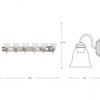 Progress Lighting, Calhoun Collection, 6-Light Vanity Light, Brushed Nickel, Clear Glass Shades, Material: Steel - 3 of 4