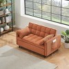 TiramisuBest 55"green velvet sofa, elegant with convenient pockets, clever interpretation of the three-in-one conversion art - 2 of 4