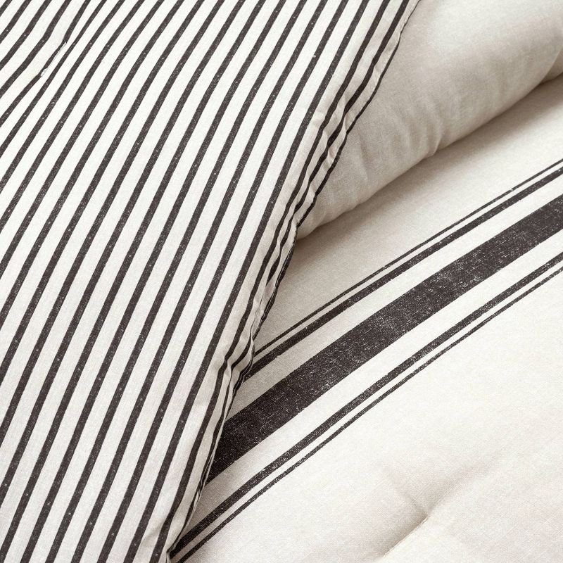 Farmhouse Stripe Reversible Cotton Comforter & Sham Set - Lush D&#233;cor, 5 of 18