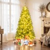 Tangkula 6/7/8 FT Pre-Lit Artificial Christmas Tree with 700/1000/1200 Warm White LED Lights 3 Modes - 4 of 4