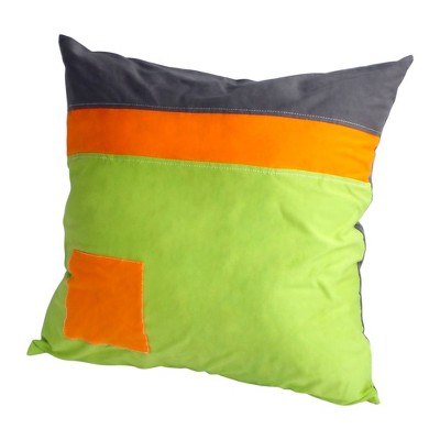Slickblue Knitted Fabric Decorative Pillow Cushion - Stylish Patchwork Floor Pillow, 19.7x19.7 inches, 4 Color Options