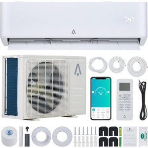 9000 BTU WiFi Split AC/Heat Pump, 24 SEER2, 230V, Covers 450-4000 Sq.Ft, R454B, With Mounting Kit - 1 of 4
