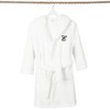 Personalized Linum Kids 100% Polyester SUPER PLUSH Double Brushed Hooded Bathrobe in Black Script Font - 2 of 3