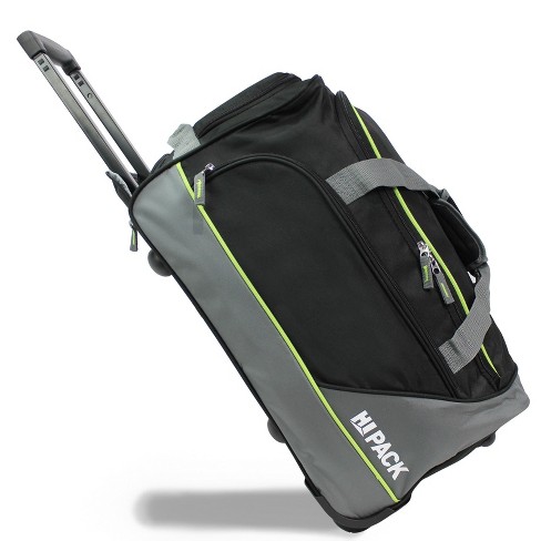 World Traveler Hipack 20 inch Carry on Sports Rolling Duffel Bag Black Grey Target