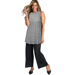 Jessica London Stretch Knit Tunic Tank - 1 of 4