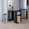 NicBex Kitchen Island Cart with 3 Open Shelves and 1 Door Cabinets,Kitchen Island with Storage,Modern Kitchen Cart,Island Table for Kitchen - 2 of 4