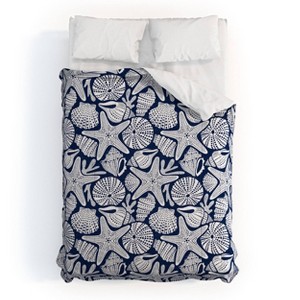 Deny Designs Heather Dutton Ocean Floor Nautical Shells Comforter Bedding Set Blue - 1 of 4
